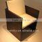 Synthetic wicker dining chairs and table set