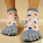 2015 OEM service supply type Custom fashion women toes socks
