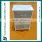 White solid wood Living Room Cabinet With three Gray and white Drawers