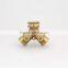 Garden Y shutoff connector Brass faucet adapter dual outlet