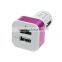 plastic material promotional gift dual USB car charger