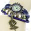 In Stock Women's Ladies Girls Retro Xmas Party Brithday Gift Heart Dress Quartz Wrist Hand Charm leather watch belt
