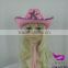 Pink felt top hats cowboy hat with glitter five-pointed star