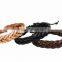 BOSHIHO handmade leather bracelet/leather anchor bracelet/leather charm bracelet