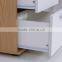 Wooden bedroom furniture modern 2 drawer oak effect bedside cabinet / table