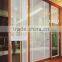 Golden oak large sliding glass door