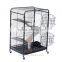Pawhut 37" 4 Level Indoor Hutch Small Animal Cage - Black