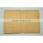 Faux leather notebook cover with embossed logo and elastic band closure