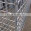 Small Welded Mesh Gabion Boxes filled with stone for garden decorations