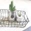 Black Metal Wire Storage Basket With Open Design
