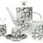 Ceramic Tea Set, Porcelain Coffee Set With Decal