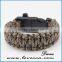 Outdoor can OEM logo with fire starter and flint paracord bracelet survival