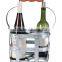 Wooden handle 4 pack bottle carrier
