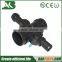 Plastic 4 way pipe joints special fittings with switch
