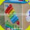 2017 new design 5 in 1 multi-function children wooden bead maze table W11B134