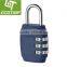 Zinc-Alloyed 3-Dial Combination Shackle Travel Security Lock