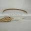 Wholesale Leaf Pattern Alloy Buckle Sex Women Lady Thin PU Waist Belt