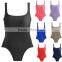 women swimwear fancy japanese waterproof high cut factory Scoop back one-piece beachwear suit swimming swimsuit one piece