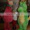 dino Flinstones and green dragon mascot costumes on show