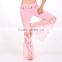 Wholesale women's lace fishtail dance pants with coin lace bell