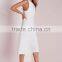 hot sale adult white double layer cut out jumpsuit low price
