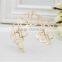 South Korean round hollow women bangles with gold plated