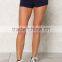 MGOO 2017 New Style Navy Yoga Stretch Shorts Sweat-Wicking Fabric 100% Cotton 250g Lined Inseam Crossfit Shorts