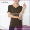 wholesale custom large lady T-shirt cotton V-neck women's short-sleeved