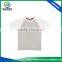 High Quality Contrast Sleeve 100% Organic Cotton Kids Sport t Shirts