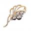 New Style Fashion Vintage Alloy Crystal Flower Pearl Brooch Costume Accessories Jewelry Women Brooches Pin