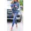 B22624A Women Fashion embroidered Jeans pencil pants denim jacket