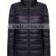 2016 Windproof ultralight Folding Black Down Jacket for women