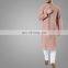 2017 Men Rust Tunic Tops Linen Blend Kurta Pants Set Good Quality Islamic Clothing