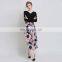 wholesales lastest design printed women palazzo pant 2015 winter cotton high waist casual pants