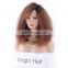 Human virgin hair curly hair wig