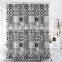 Rustic Wooden Shower Curtain Set with Non-Slip Rug Toilet Lid Cover Bath Mat Shower Curtain Set for Bathroom