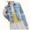 DiZNEW Heavy washed ladies fashion jeans denim jacket for women