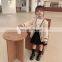 6504/Color blocking high quality spring baby girls cotton coat simple fashion casual knit cardigan sweater