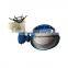 pn10 Triple eccentric hard seal motorized gear driven butterfly valve