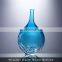 European Home Decorative Blue Vase Crystal Glass Vases For Office Table Custom