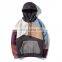 Custom LOGO plus size  cut and sew patchwork multi color block Personalized stitching casual sports sweater hoodie for men
