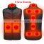 New 9 Places Heated Vest Men Women Usb Jacket Heating Vest Thermal Clothing Hunting Vest Winter BlackS-6XL