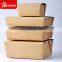 Self lock 3 layer takeaway kraft paper food box