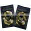 High Quality UV Spot Childproof Bags Matte Back Shining Gold Silver Copper Resealable Tea Bag