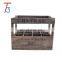 vintage style wooden whisky wine crate box - 12 bottle holder
