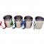 High Quality 220ML Double Walled Stainless Steel Mug With Carabiner Handle