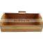 Bamboo Bread Box for Kitchen Counter Large Rustic Bread Box with Clear Roll Top Bread Keeper Storage Container No Assembly