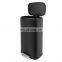 Best seller factory directly supply 50L kitchen black dustbin with pedals and inner bins
