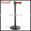 crowd control stanchion/retractable belt barrier stand/metal queue post
