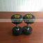 Electroplating fixed rubber-coated cast iron black round dumbbells men's fitness home arm training commercial quality